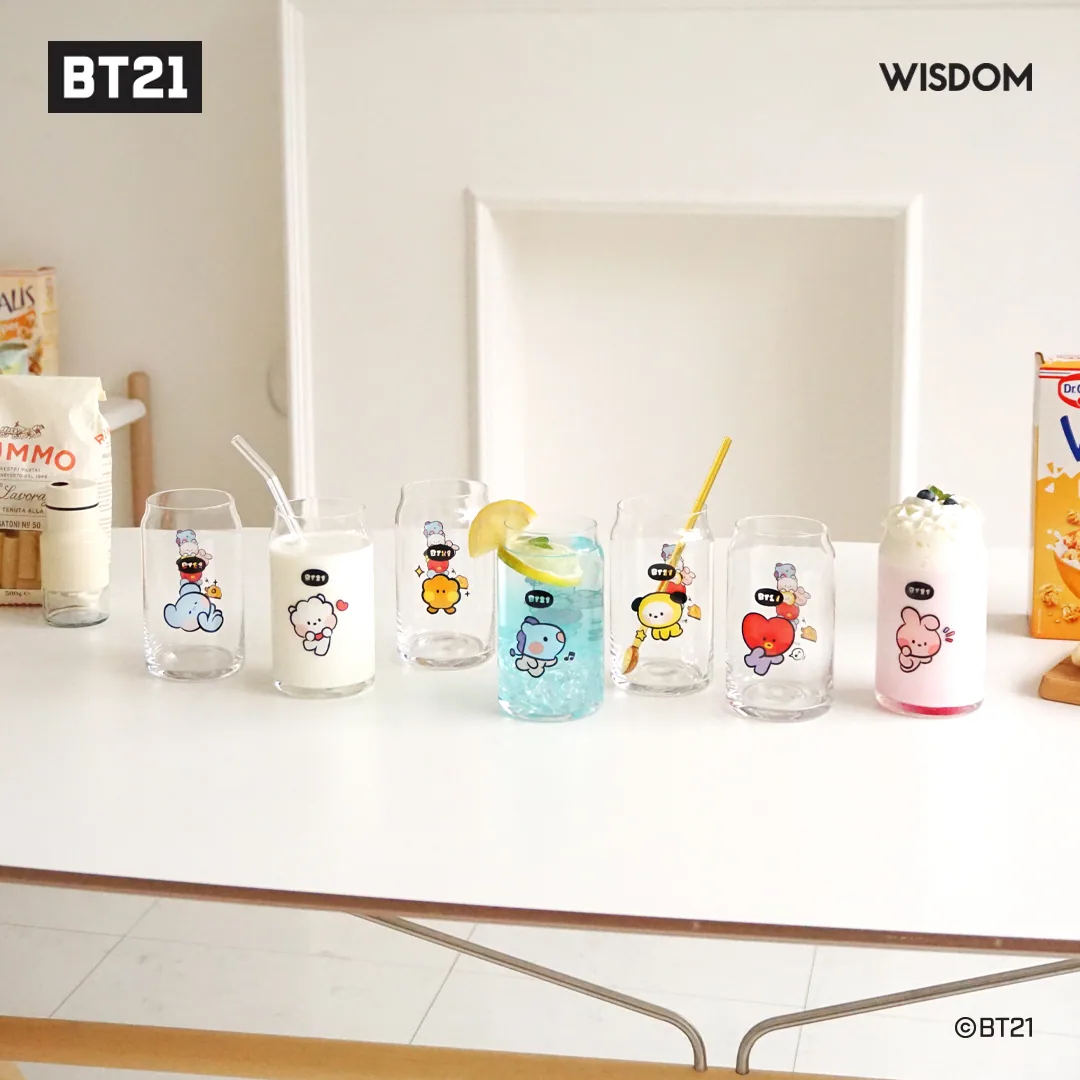 BT21 TALL GLASS CUP OEM 제작 사례