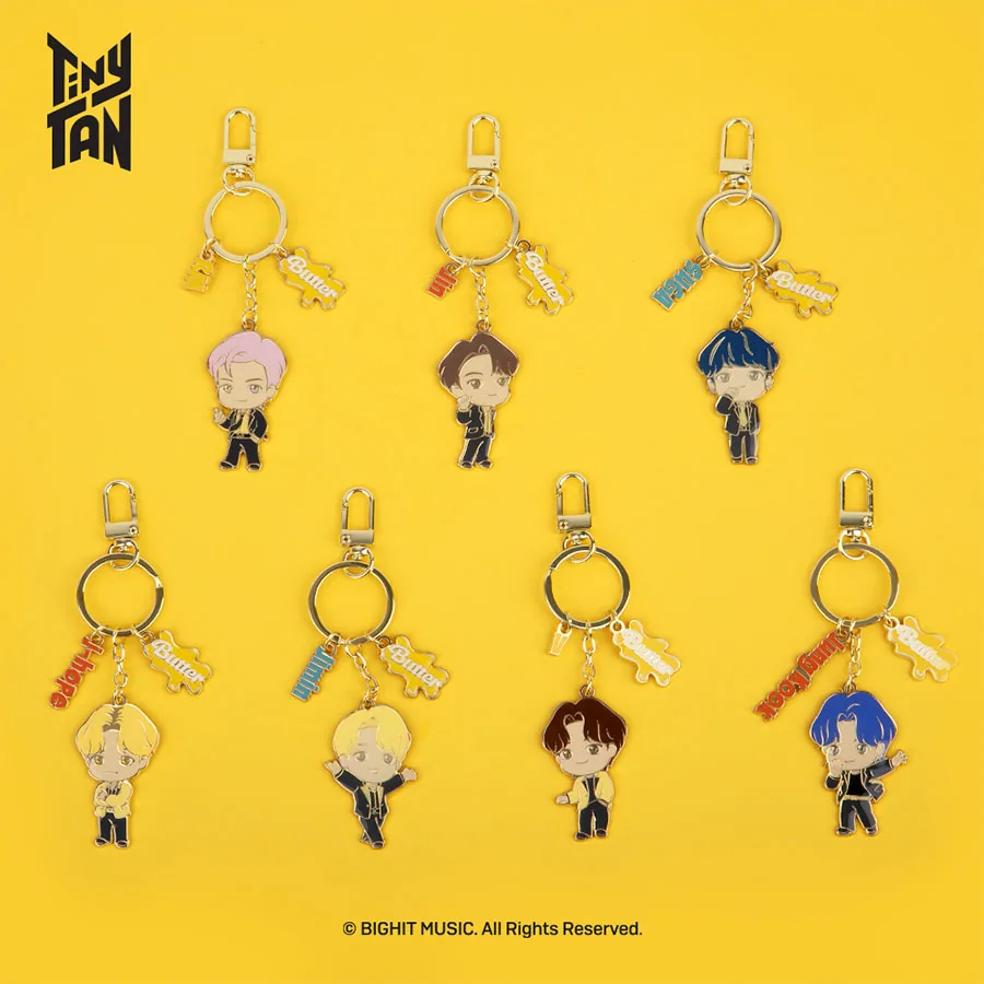 Tiny TAN METAL KEYRING OEM 제작 사례