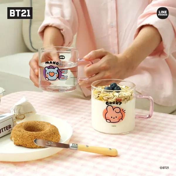 BT21 GLASS MUG OEM 제작 사례